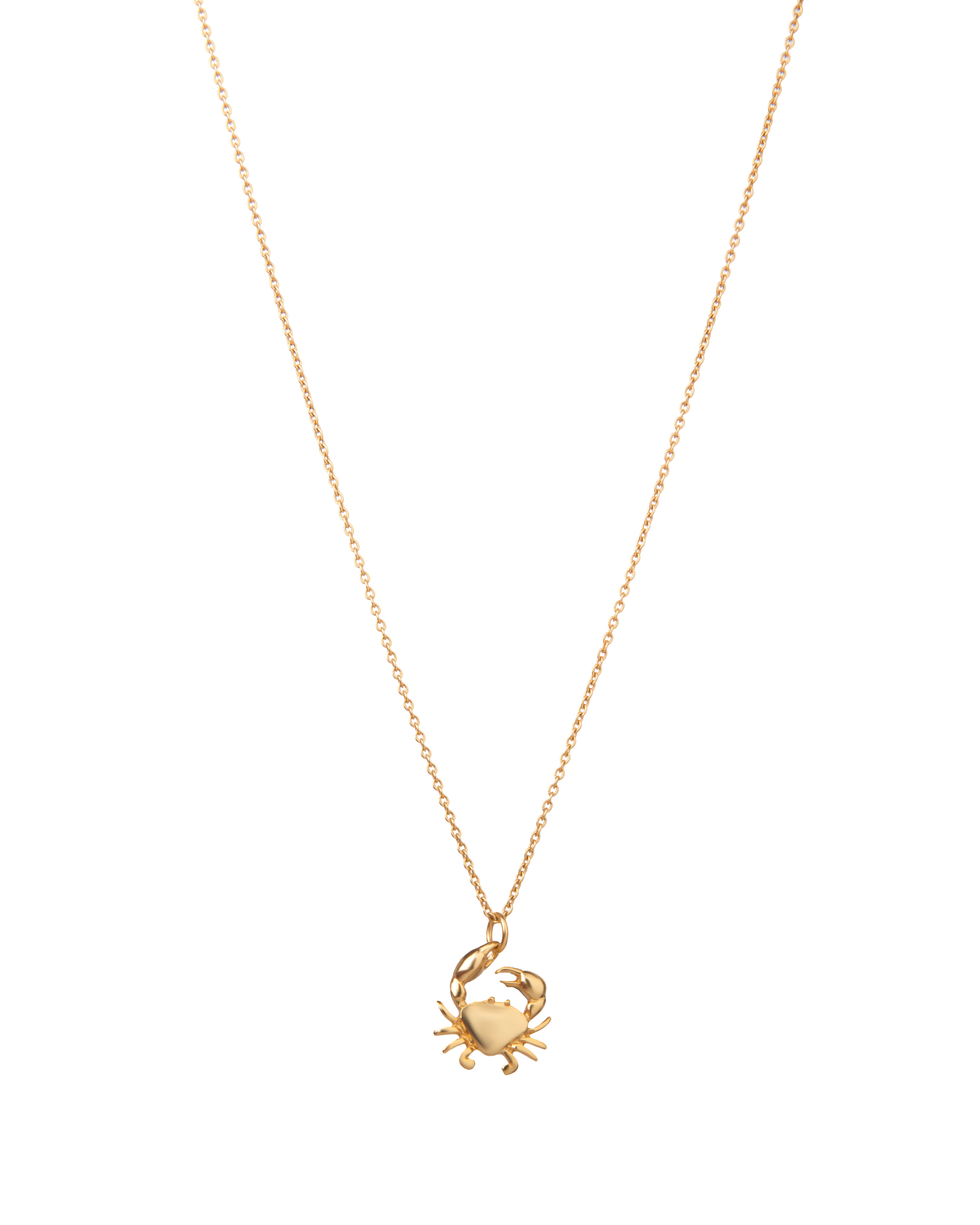 Crab Charm Necklace 18K Gold Plated