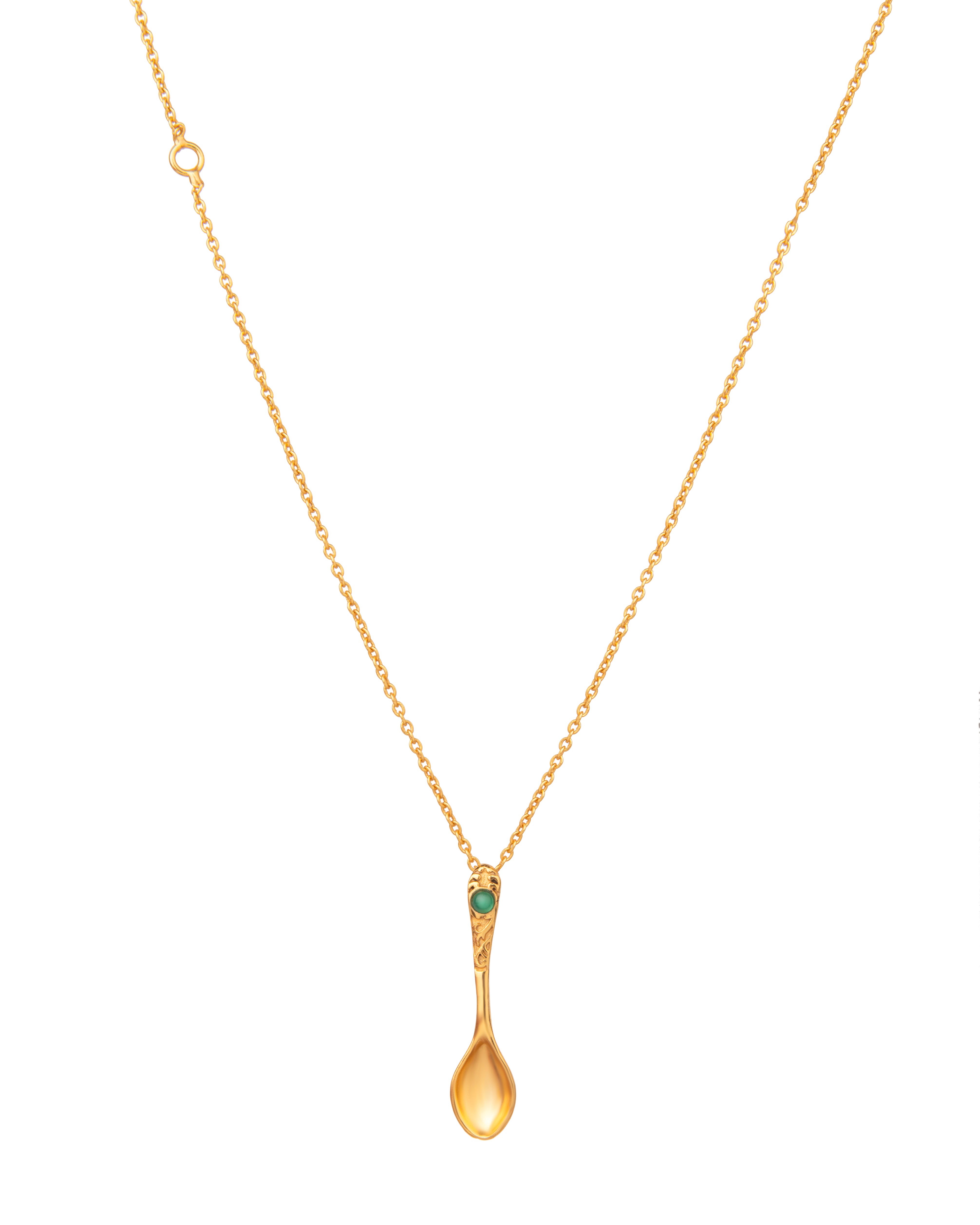 18K Gold Plated Spoon Necklace