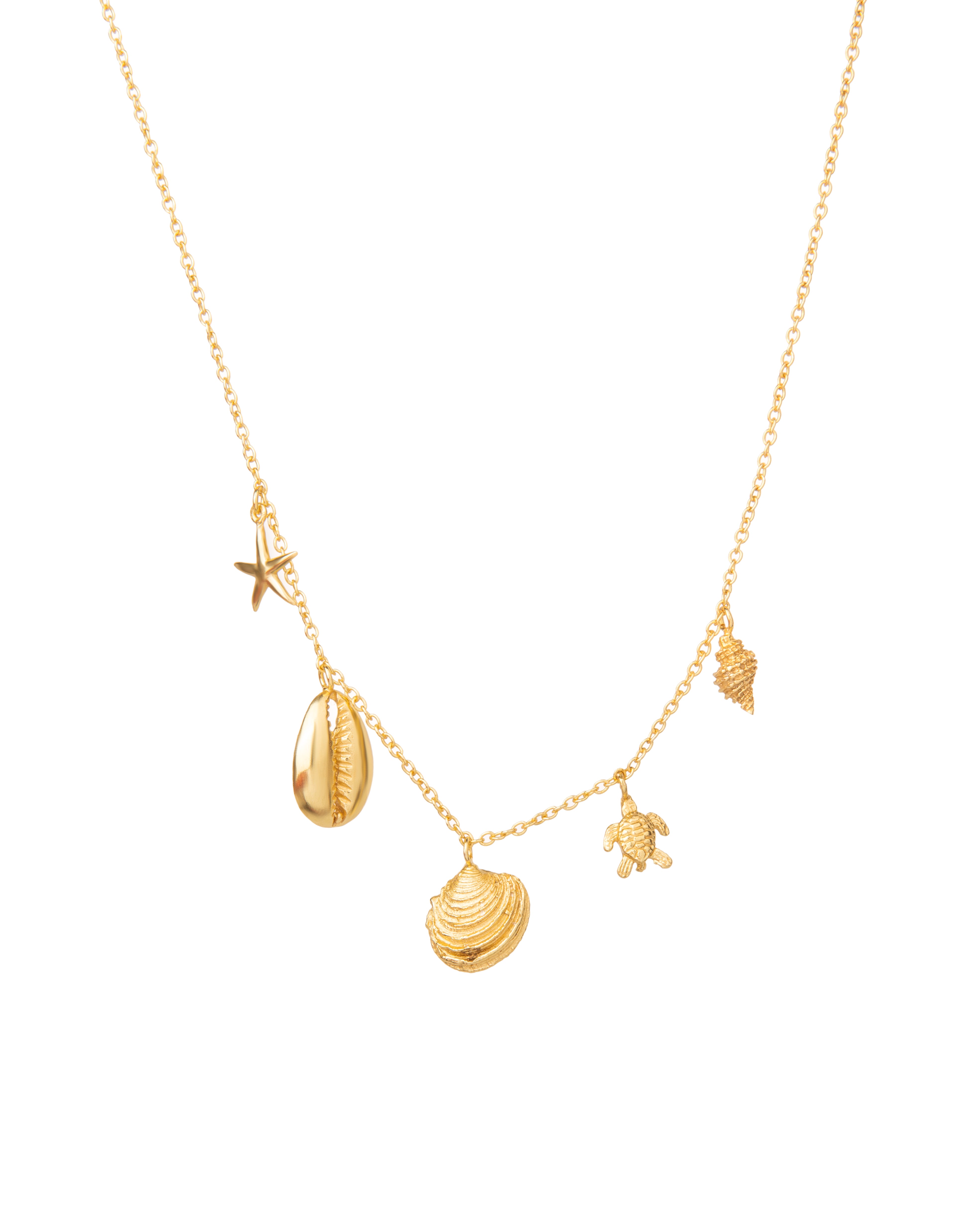 Ocean Charm Necklace 18K Gold Plated