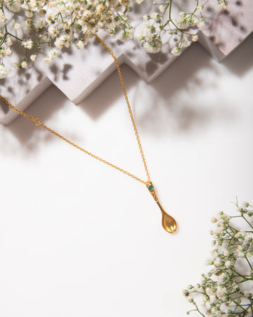 18K Gold Plated Spoon Necklace