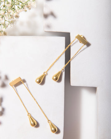 Drop Tassel Earrings 18k Gold Plated Chain Earring