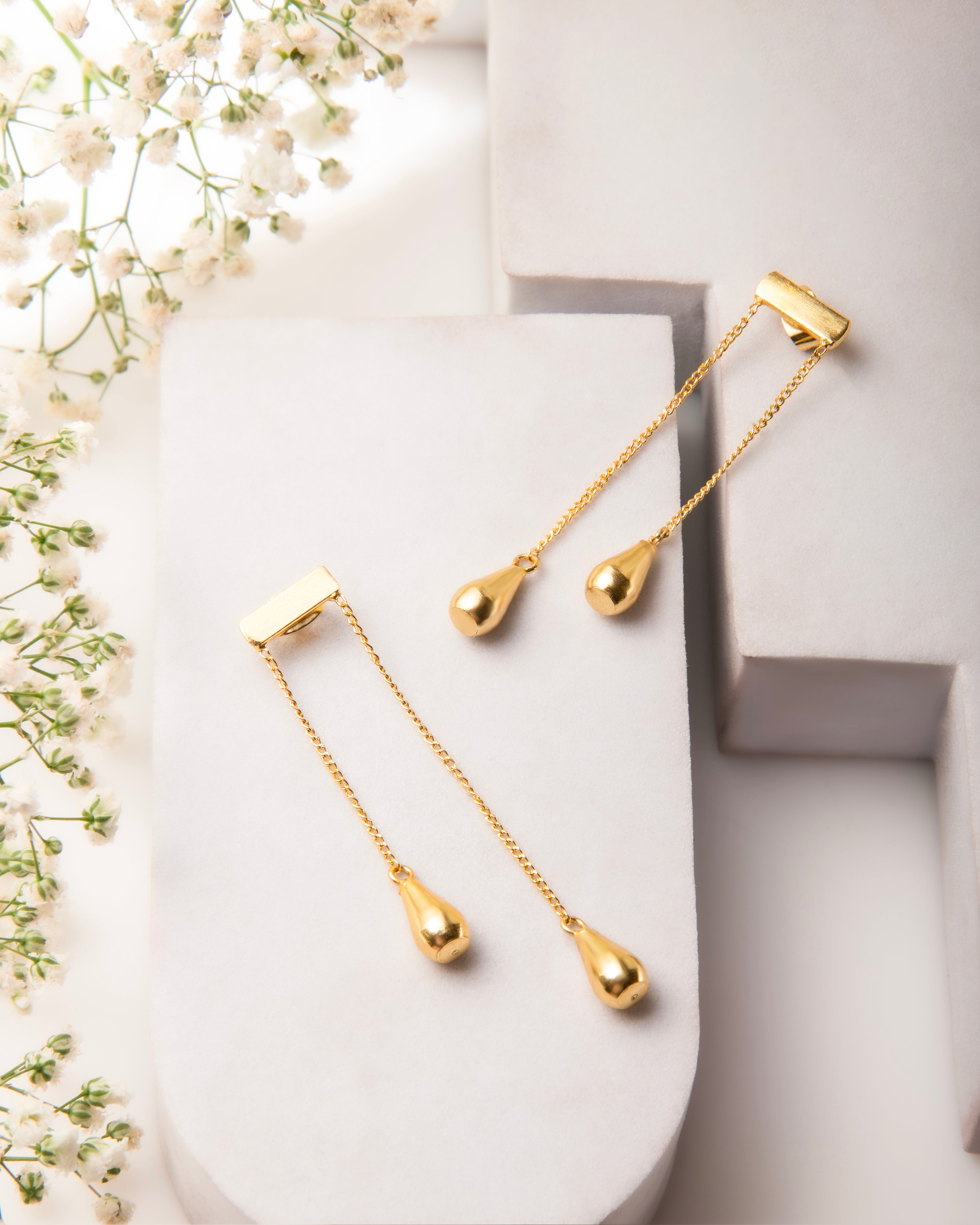 Drop Tassel Earrings 18k Gold Plated Chain Earring