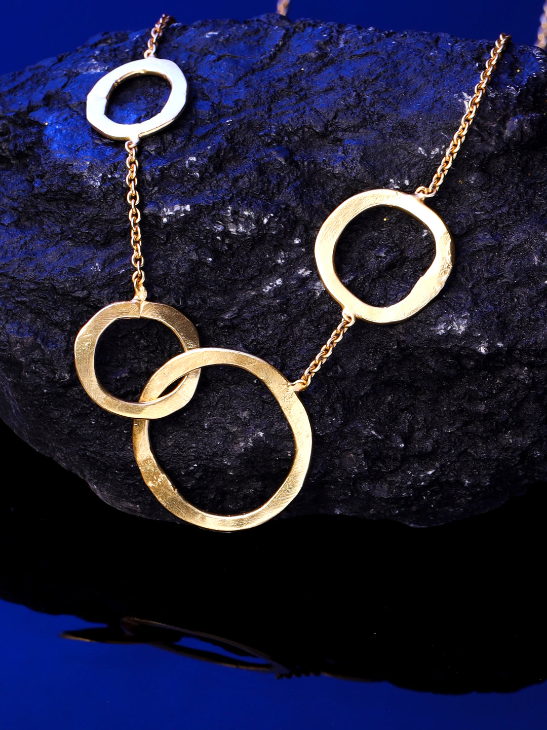 18K Gold Plated Linked Circle Necklace